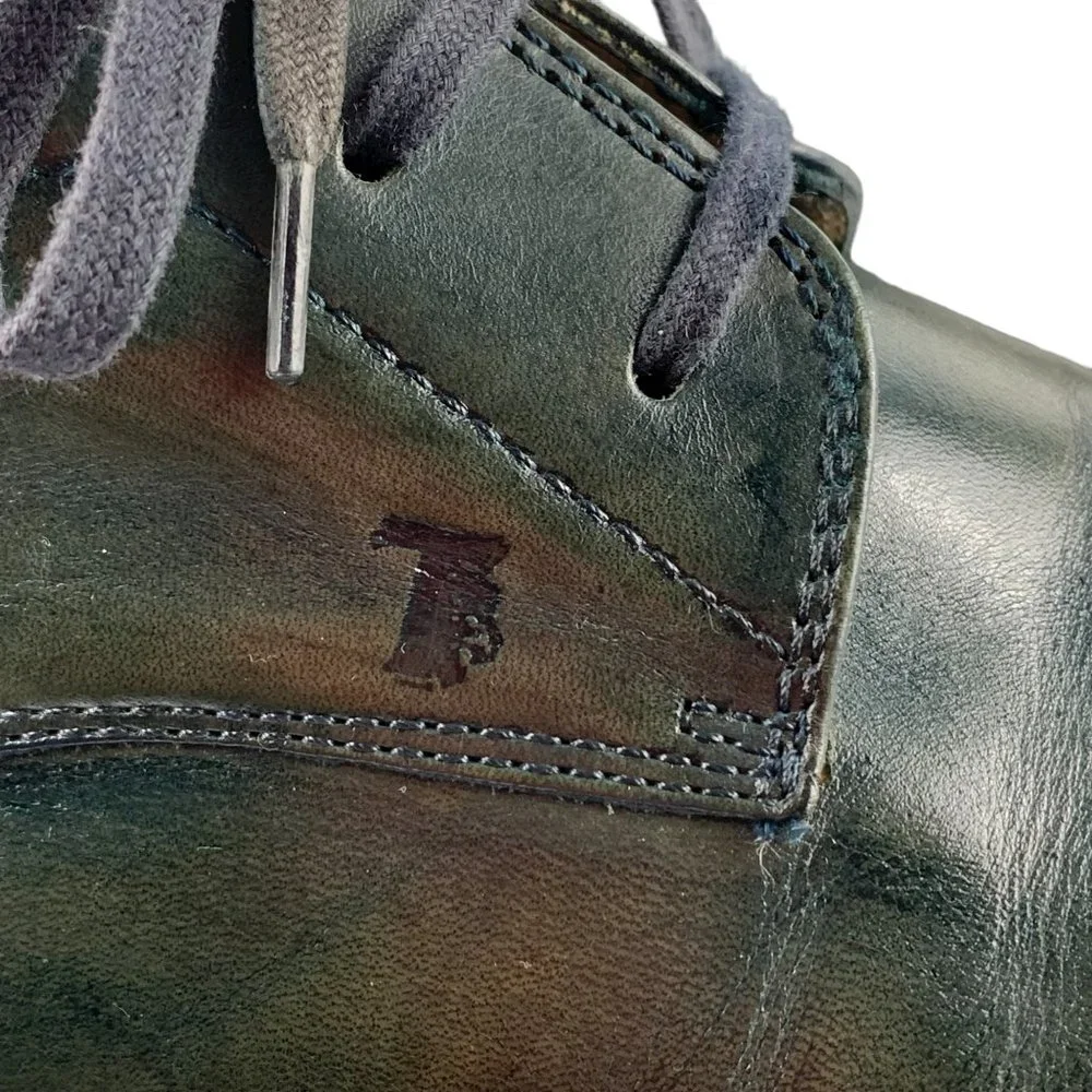 TOD'S Olive Green‎ Italian Leather Vibram Sole Casual Derby